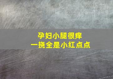 孕妇小腿很痒 一挠全是小红点点